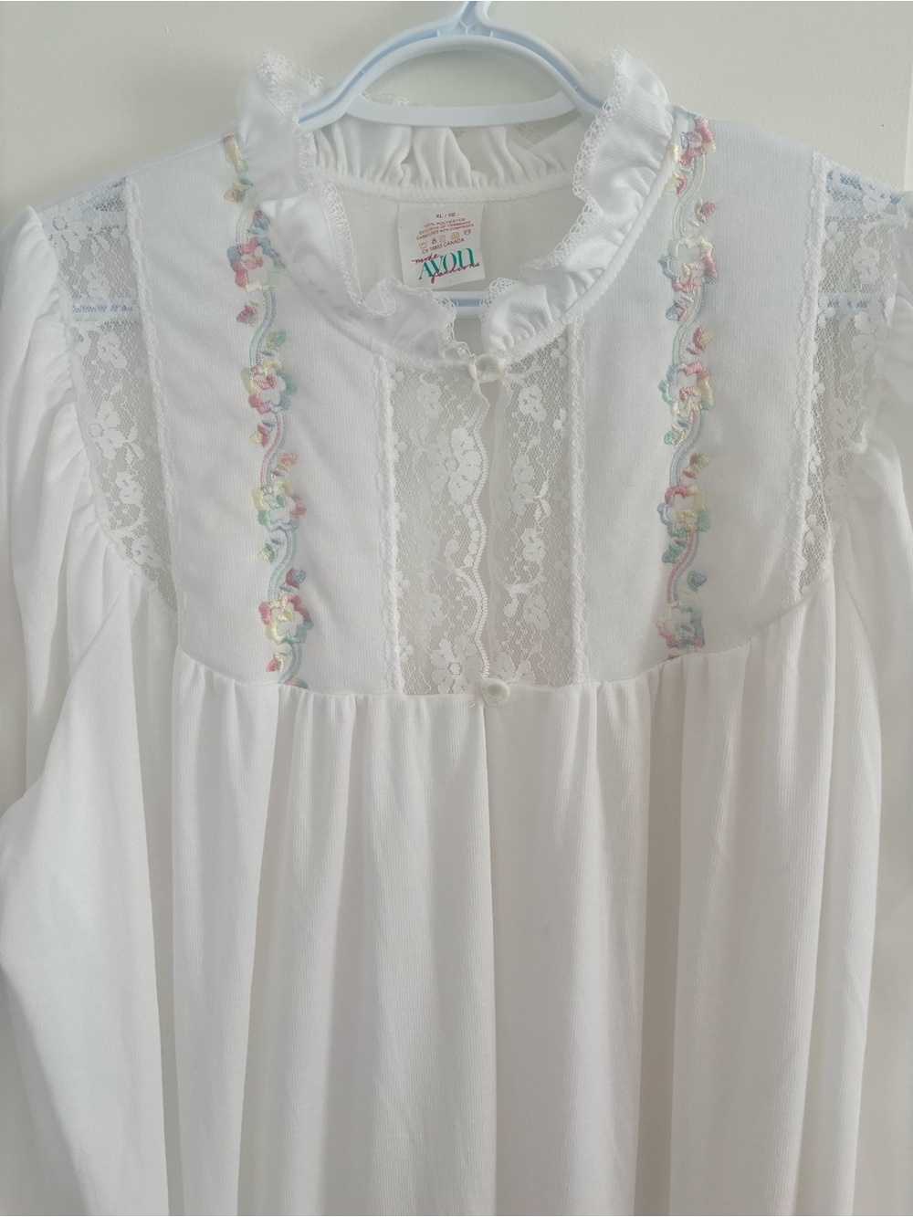 vintage 1980s avon peignoir nightgown